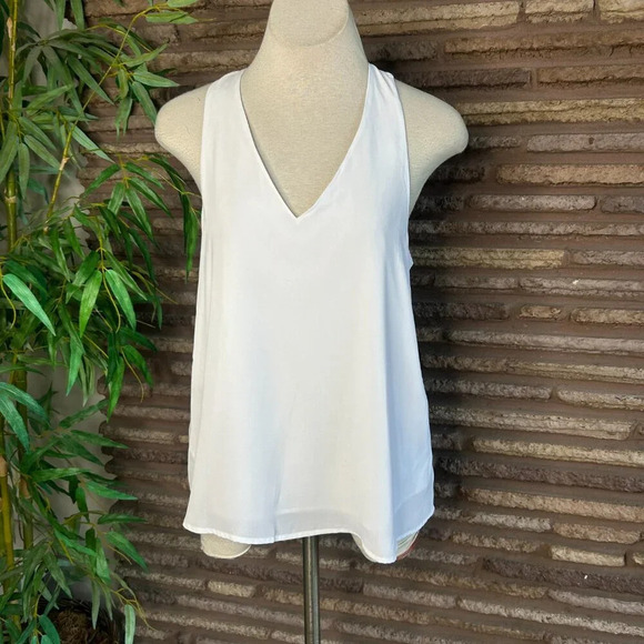 Banana Republic White Cross Back Keyhole Halter Top Size Small - Picture 7 of 8